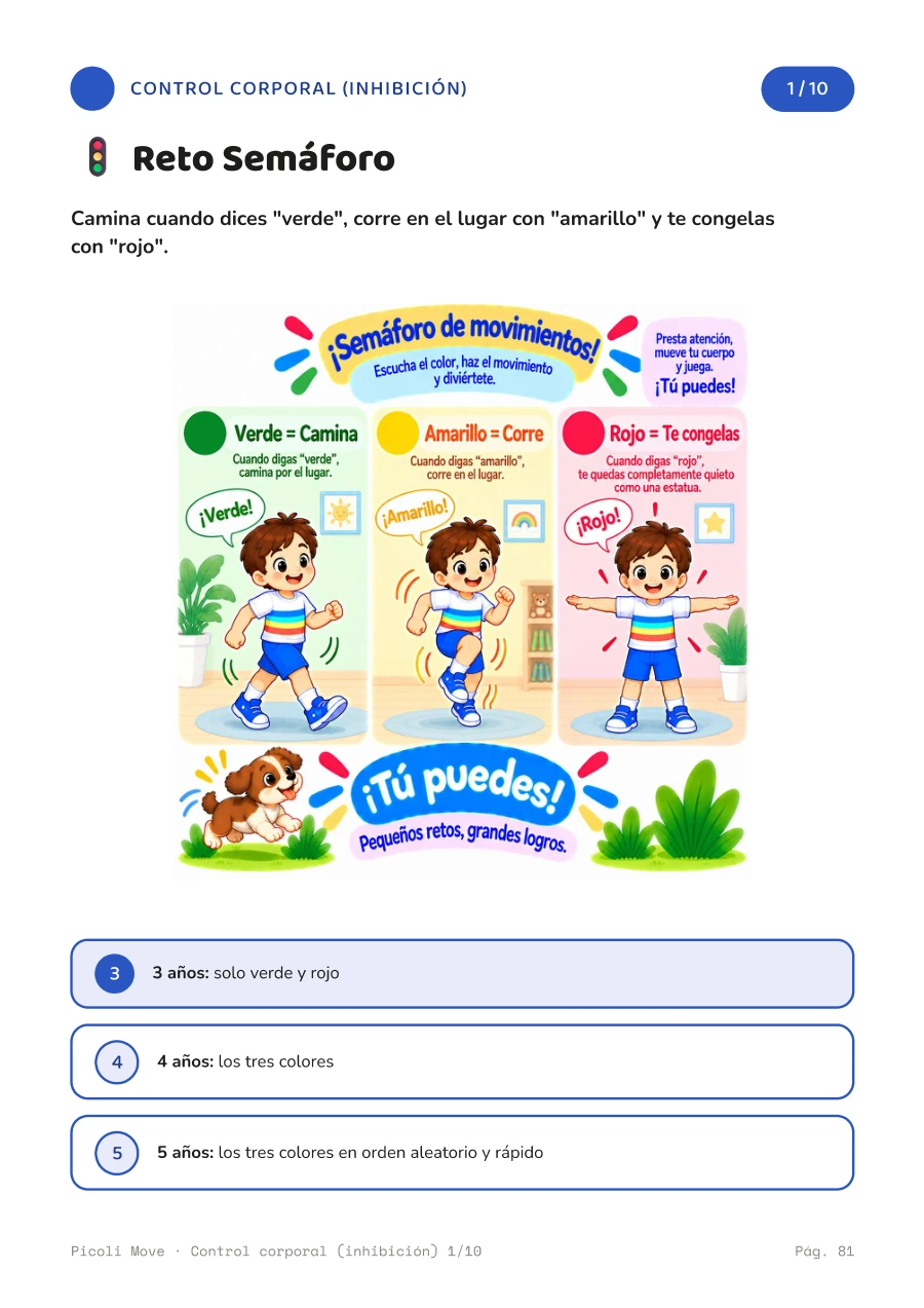 Página real de Picoli Move: Reto Estatua